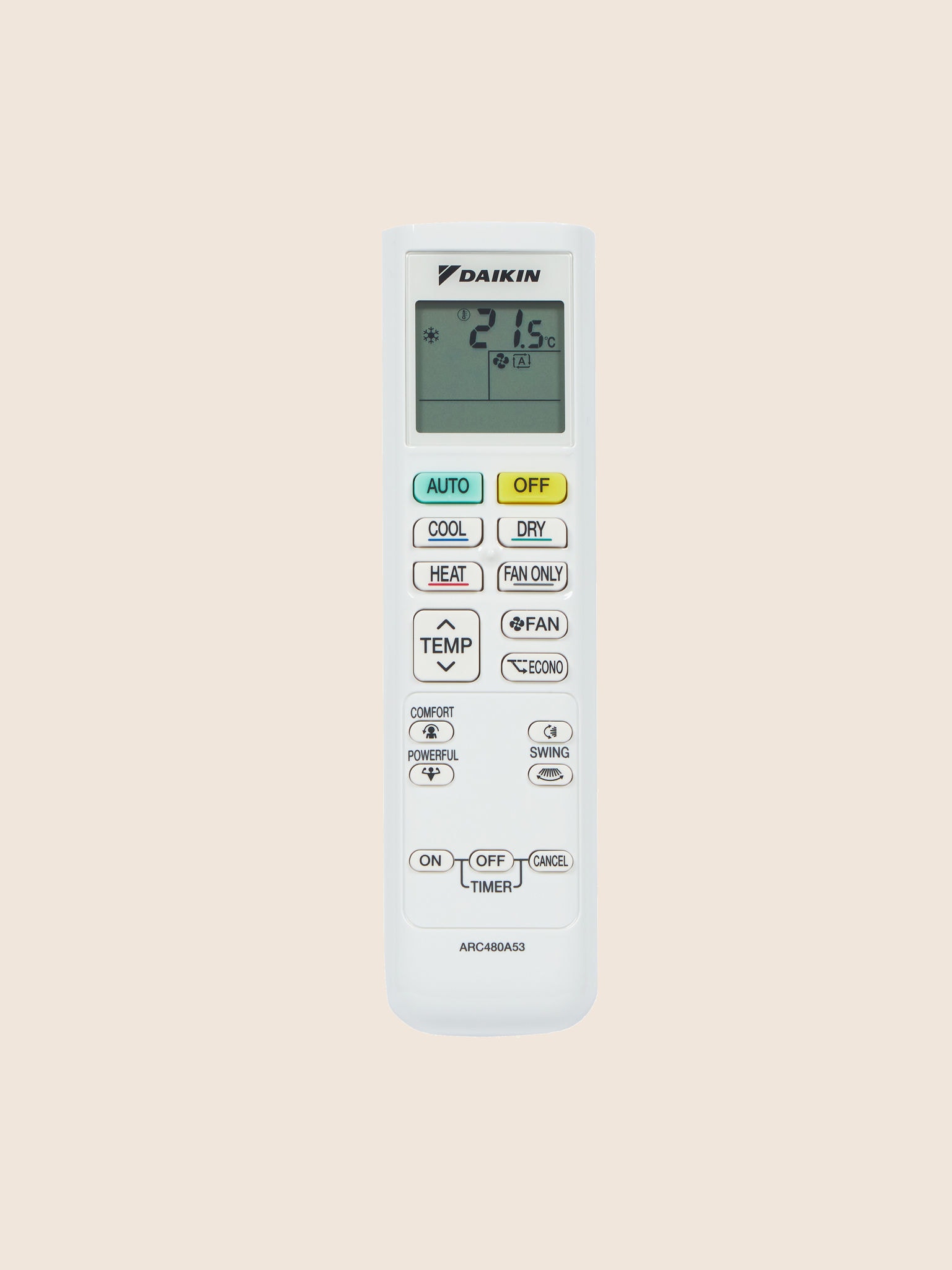 Pack-shot: telecomando del climatizzatore Sensira