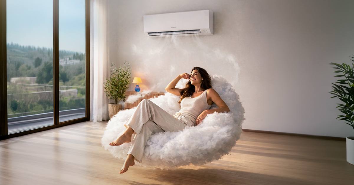 daikin cashback, donna sulla nuvola